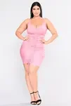 Плаття Fashion Nova Shanghai Ruched Dress &mdash; Pink вечірнє обтисле стрейч обтягувальне весна-літо з вирізом - 5