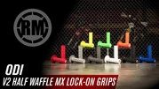 Мото гріпси ODI HALF-WAFFLE MX V2 Lock-On Soft Grey - 7