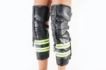 Наколенники защитные, утепленные (колено+голень) к-кт 2шт, Чёрные со светоотражающей полосой - 1