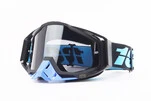 Окуляри кросові/ендуро/АТV, чорно-блакитні С187 (прозоре скло) - 1