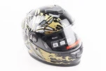 Шлем интеграл, закрытый BLD-М65 S (55-56см), ЧЕРНЫЙ/ЗОЛОТИСТО-СЕРЫЙ "Totem" - 1