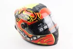 Шлем интеграл, закрытый+очки BLD-М61 М (57-58см), ЖЕЛТО-ОРАНЖЕВЫЙ "Buffalo" - 1