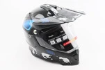 Шолом кросовий/ендуро/АТV зі склом BLD-819-7 L (59-60см), ЧОРНИЙ/СІРО-СИНІЙ - 1