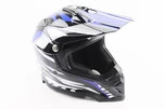 Шолом кросовий/ендуро/АТV BLD-819-7 L (59-60см), ЧОРНО-СИНІЙ - 1