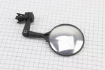 УЦЕНКА велоаксессуары Зеркало круглое, регулируемое, чёрное (повреждение, см. фото) - 1