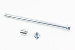 Вісь колеса переднього (під алюм. диск) d12mm; L210mm + втулка, гайка - 1