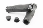 Ручки руля 140мм с зажимом Lock-On с двух сторон, эргономичные, чёрные TPR-081 - 1