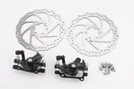 Гальмо Disk-brake переднє (F160/R140мм)+заднє (F180/R160мм), диски 160мм, кріпл. 6 болтів, чорні DX-2007 - 1