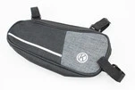 Сумка под раму, крепл. на липучке, чёрно-серая - 1