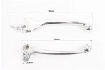 Рычаги руля левый, правый к-кт 2шт (под диск./барабан. тормоз) Honda AF20 "хром", тип 2 - 3
