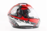 Шолом інтеграл, закритий ZS-811 Solid M, ЧЕРВОНИЙ глянець з білим малюнком - 3