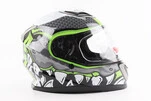 Шлем интеграл, закрытый BLD-M62 М (57-58см), СЕРЫЙ/НЕОНОВО-ЗЕЛЕНЫЙ "T-Rex" - 3