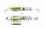 Амортизатор задній JH/CB/CG - 340мм*d60мм (втулка 12мм / втулка 10;12мм) газовий регул., хром к-кт 2шт - 3