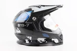 Шлем кроссовый/эндуро/АТV со стеклом BLD-819-7 S (55-56см),  ЧЕРНЫЙ/СЕРО-СИНИЙ - 3