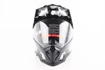 Шлем кроссовый/эндуро/АТV со стеклом BLD-819-7 М (57-58см),  ЧЕРНЫЙ/СЕРО-СИНИЙ - 4