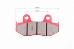 Тормозные колодки (дисковые) Honda LEAD AF48/MBX80/CR 125/MTX 125/FTR 223/XLR 250R/CR 500RE/MTX 125RWE/TRX 250R к-кт красные - 2