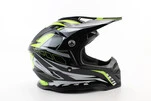 Шолом кросовий/ендуро/АТV BLD-819-7 S (55-56см), ЧОРНИЙ/НЕОНОВО-ЖОВТИЙ - 3