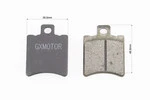 Гальмівні колодки (дискові) Yamaha JOG; KEEWAY- Goccia 50; HONDA SFX 50/SZX 50/SH 100/SGX 50; MALAGUTI Ciak 50; APRILIA Scarabeo - 2