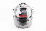 Шлем модуляр, закрытый с откидным подбородком+откидные очки BLD-159 L (59-60см), СЕРЫЙ глянец - 5