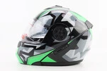 Шлем модуляр, закрытый с откидным подбородком+откидные очки BLD-159 L (59-60см), ЧЕРНО-ЗЕЛЕНЫЙ - 4