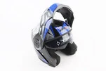 Шлем модуляр, закрытый с откидным подбородком+откидные очки BLD-159 L (59-60см), ЧЕРНО-СИНИЙ - 2