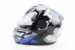 Шлем модуляр, закрытый с откидным подбородком+откидные очки BLD-159 М (57-58см), ЧЕРНО-СИНИЙ - 4