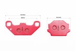 Тормозные колодки (дисковые) KAWASAKI ATV-KXF 250/KSF 250/KEF 300; SUZUKI ATV-LT 230/250/500 к-кт красные - 2