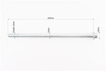 Вісь переднього колеса d12mm; L243mm + гайка - 2