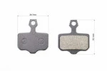Гальмівні колодки Disk-brake (Sram X0, X7, X9, XX, Avid Elixir 1,3,5,7,8, Kugoo M5,G1,G-Booster), чорні YL-1021 - 2