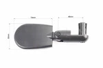 Дзеркало регульоване, кут налаштування 360&deg;, чорне BM-101 - 3