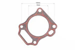 Прокладка головки циліндра 173F-73mm (пароніт, червона нитка) для двигуна GX-240 - 8л.с. - 2