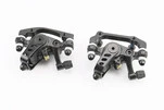 Тормозные суппорта с двухсторонней тягой передний (F160/R140мм)+задний (F180/R160мм), чёрный F7 - 2