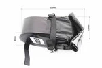 Сумка під сидіння (Bikepacking) 1-1,5L вологозахисна, світловідбиваючі вставки, кріпл. швидкознімне, чорна - 4