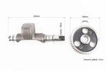 Вал балансувальний R185N/R190N L-200mm + шестерня Z-51 "косі", d-24mm - 2