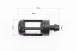 Фильтр топливный - элемент (сетка) d-8,0mm, D-18mm, L-42mm - 2