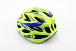 Шлем велосипедный M (54-57 см) съёмный козырёк, 18 вент. отверстий, салатово-синий AVHM-02 - 2