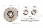Вал КПП диференціала+шестерня Z-47+шестерня-2шт Z-15, к-кт 4шт 101-2 (можливий наліт) - 2