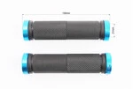 Ручки руля 130мм с зажимом Lock-On с двух сторон, чёрно-синие FL-426 - 2