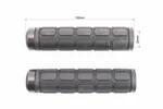 Ручки керма 130мм з затискачем Lock-On, чорні TPE-077 - 3