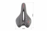 Сиденье MTB 270x160мм, чёрно-бело-красное "GEL" - 3