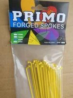 Спиці Primo Forged _184мм_, 50шт, спиць жовтих + 50шт ніпелів латунних 14мм