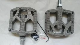 Педалі магнієві Primo Balance aluminium platform, 4 ПРОМ підшипника Cr-Mo вісь,сірі