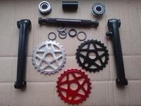 Велосипедна система KHE bikes 4130 Cr-Mo шатуни + євро каретка на промах + комплект 3 зірки різних кольорів