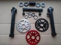 Велосипедна система KHE bikes 4130 Cr-Mo шатуни + mid каретка на промах + комплект 3 зірки різних кольорів