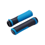 Ручки руля BBB BHG-96 "Cobra" 142мм черно-синие с замком (8716683111330)