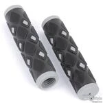 Ручки руля X17 Rombik 125мм гелев. ромбик, черно-серые