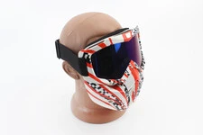 Очки+защитная маска, оранжево-черная (хамелеон стекло), MT-009