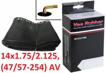 Камера Vee Rubber 14x1.75/2.125, (47/57-254) AV штуцер 90 градусів, автоніпель Шредер автомобільний ніпель