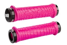 Гріпси ODI Troy Lee Designs Signature  MTB Lock-On Bonus Pack Pink w/ Black Clamps (рожеві з чорними замками)