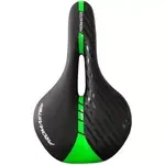 Седло узкое спортивное MTB PROMASTER черно-зелёное